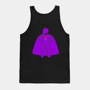 S Witch Awareness Ribbon Woman Superhero Silhouette Tank Top